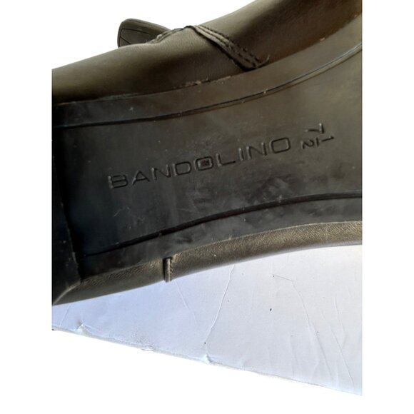 Bandalino Womens Black Leather Biker boots Ankle Boots Size 7.5M - Picture 10 of 12